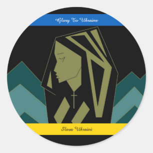 GLORY TO UKRAINE CLASSIC ROUND STICKER