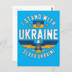 Glory to Ukraine Eagle Symbol For Ukraine Freedom Postcard