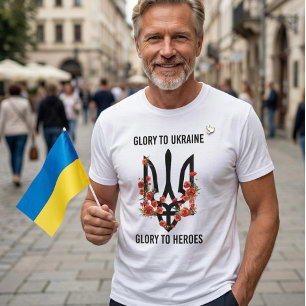 Glory to Ukraine. Glory to Heroes. Trident. Trizub T-Shirt