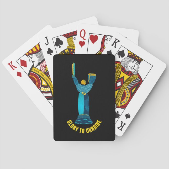 Glory To Ukraine Motherland Monument Poker Cards (Back)