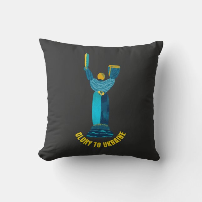 Glory To Ukraine Motherland Monument   Throw Pillow (Front)