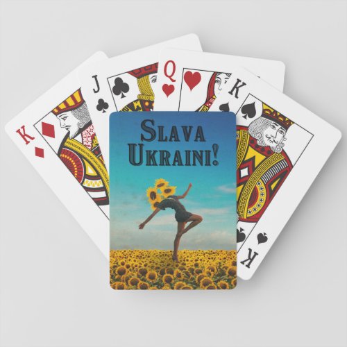 Glory to Ukraine Slava Ukraini Poker Cards