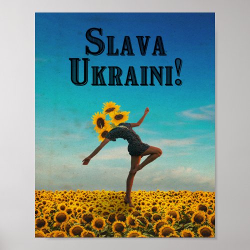 Glory to Ukraine Slava Ukraini Poster