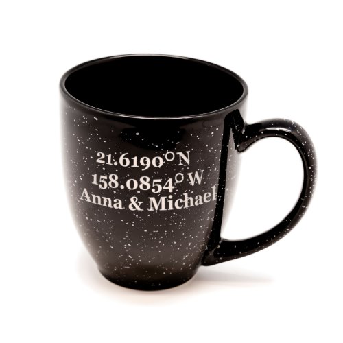 Gloss Black Speckled Coordinates Coffee Mug