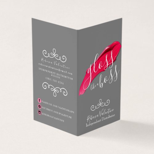 Gloss Like A Boss Lipsense Folded Business Card