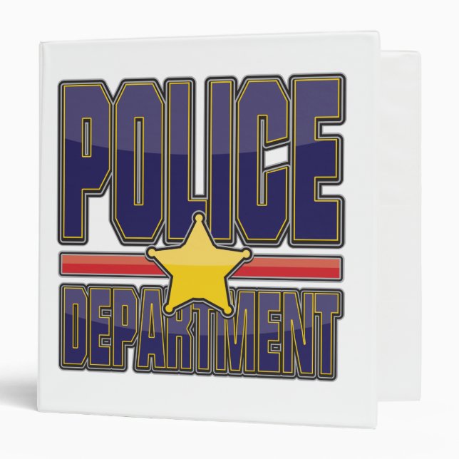 Gloss Police Department 3 Ring Binder (Front/Inside)