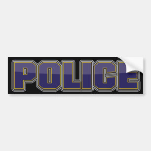 Gloss Police Department Dark Blue Bumper Sticker