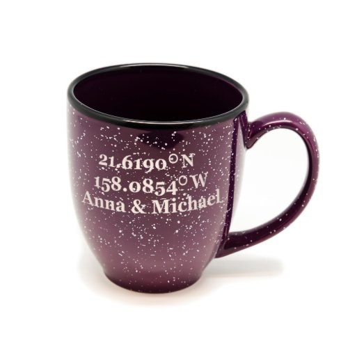 Gloss Speckled Purple Ceramic GPS Bistro Mug