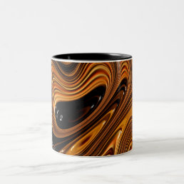 ~ GLOSSED OVER ~ Fractal Design Pattern ~ Original Two-Tone Coffee Mug
