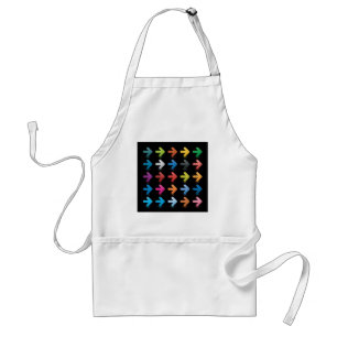 Glossy Arrows Set Vibrant Directional Pointers Adult Apron