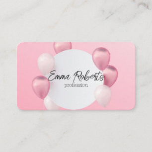 Glossy Balloon Party Event Planning Business Card