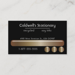 Glossy Bars and Buttons - Copper Business Card