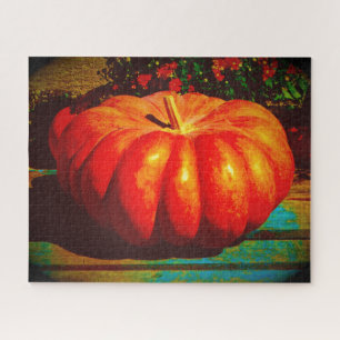 Glossy, Be-Jeweled Pumpkin from the Farm Jigsaw Puzzle