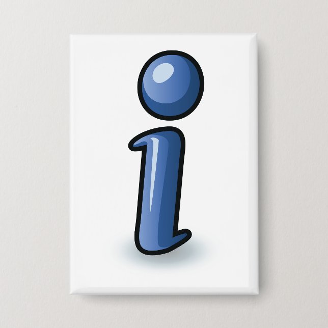 Glossy Blue Information Icon Symbol Button (Front)