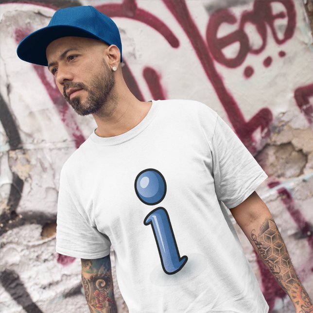 Glossy Blue Information Icon Symbol T-Shirt (Creator Uploaded)