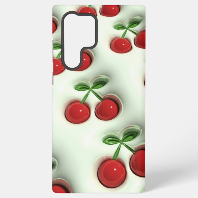 Glossy Cherries – Sweet Modern Elegance phone case (Back)
