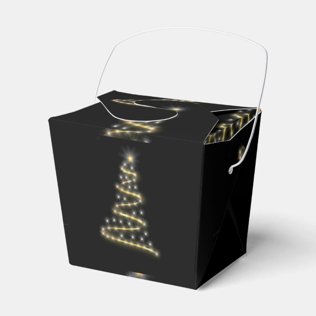 Glossy christmas tree favor boxes (Front Side)