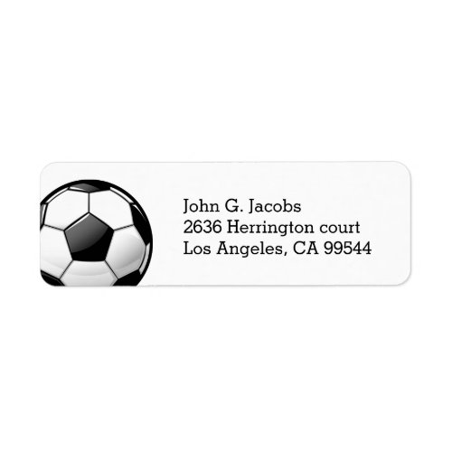 Glossy Classic Soccer Ball Label