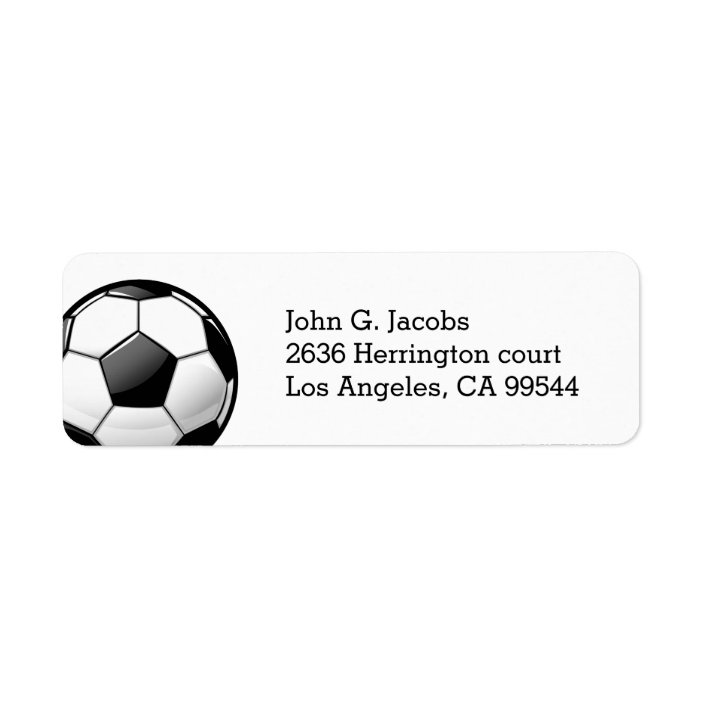 Glossy Classic Soccer Ball Label Zazzle Com