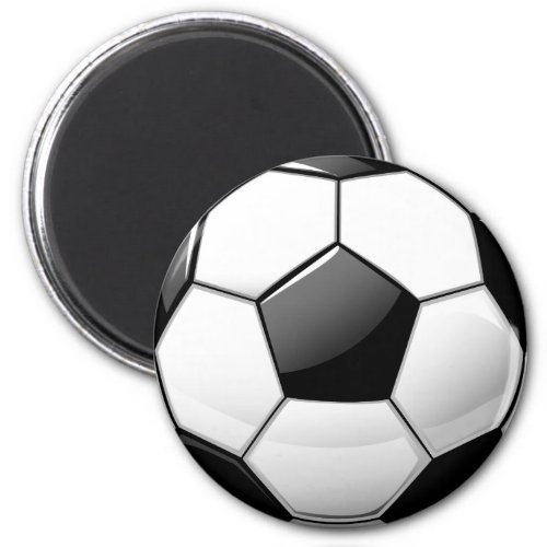 Glossy Classic Soccer Ball Magnet