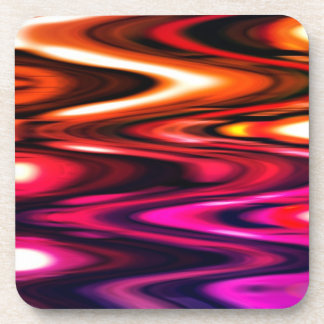 Glossy Color Waves Coaster