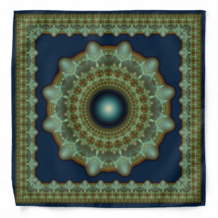 Glossy fabulous fractal ornament bandana