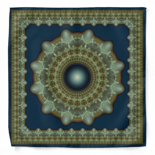 Glossy fabulous fractal ornament bandana (Front)