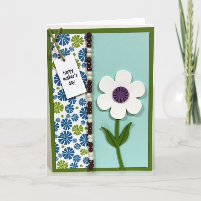 Glossy Floral Mothers Day Card (Front)