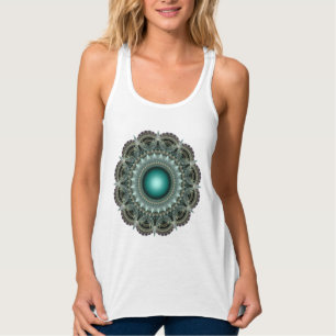 Glossy fractal star ornament tank top