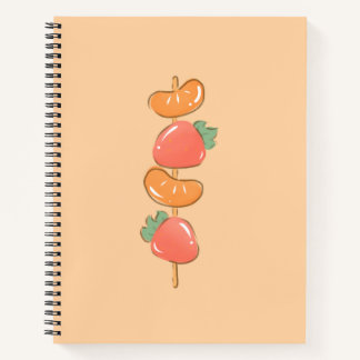 Glossy fruit skewer notebook