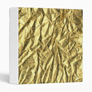 Glossy gold foil 3 ring binder