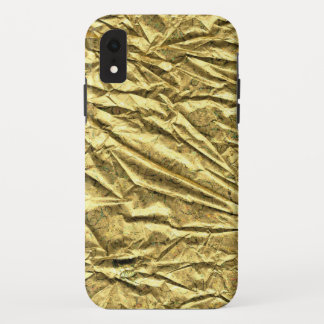 Glossy gold foil iPhone XR case