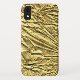 Glossy gold foil iPhone XR case