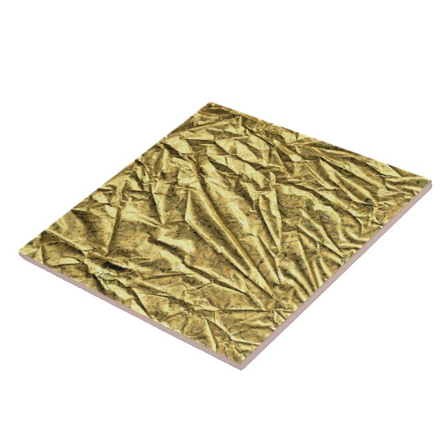 Glossy gold foil ceramic tile (Side)