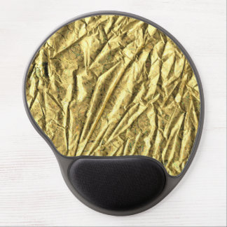 Glossy gold foil gel mouse pad
