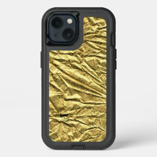 Glossy gold foil iPhone case