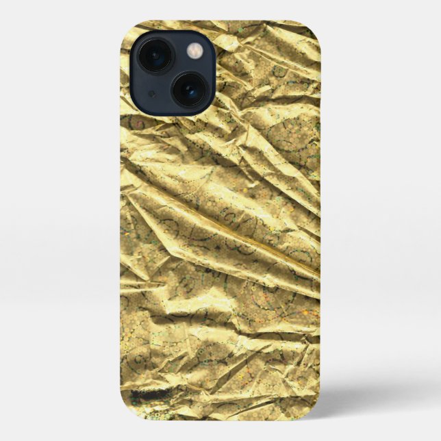 Glossy gold foil iPhone case (Back)
