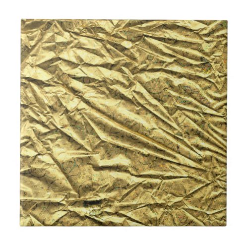 Glossy gold foil tile