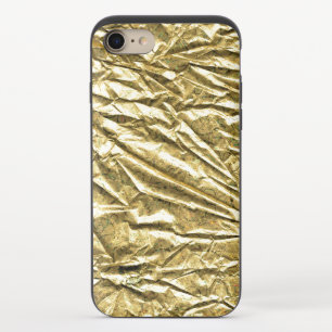 Glossy gold foil iPhone 8/7 slider case