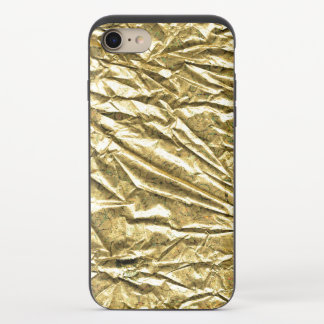 Glossy gold foil iPhone 8/7 slider case