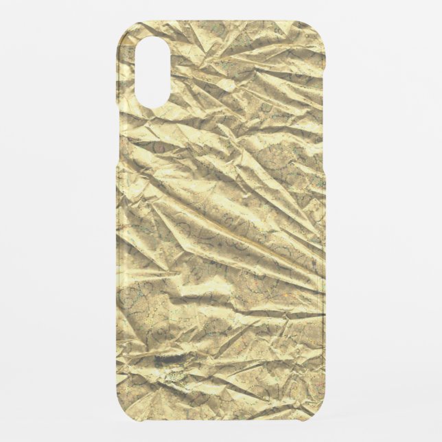 Glossy gold foil uncommon iPhone case (Back)