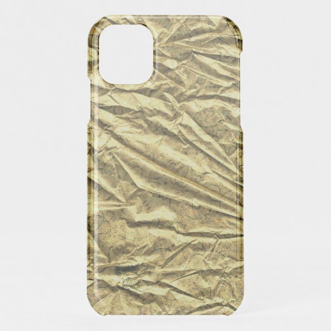 Glossy gold foil uncommon iPhone case (Back)
