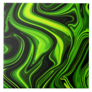Glossy Green Color in Fluid Marble Ceramic Tile