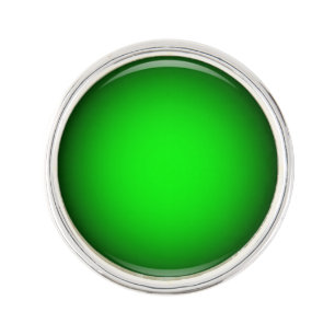 Glossy Green Round Lapel Pin