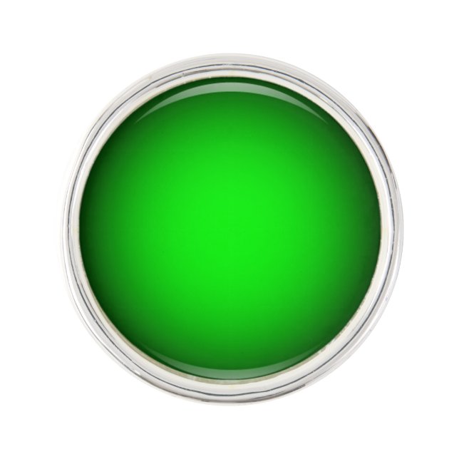 Glossy Green Round Lapel Pin (Front)