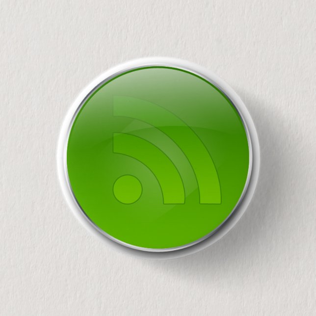Glossy Green RSS Button (Front)