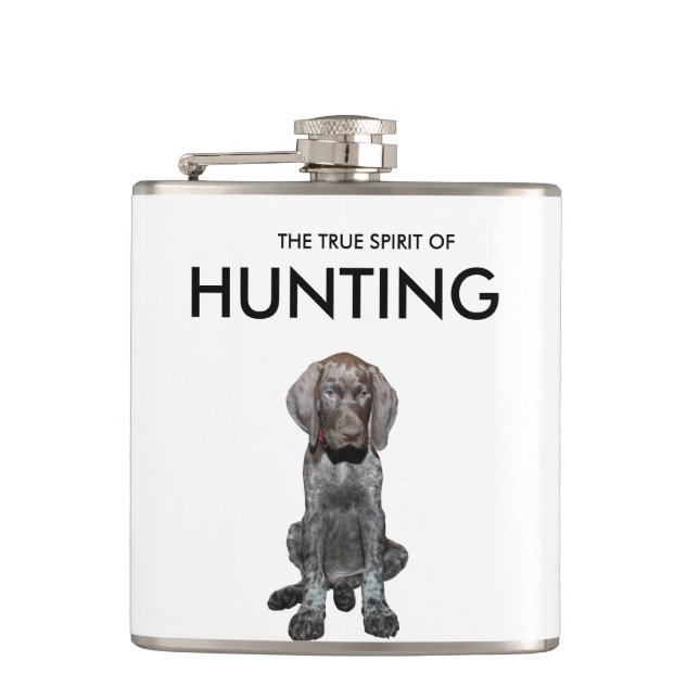 Glossy Grizzly Apres Hunt shot bottle Flask (Front)