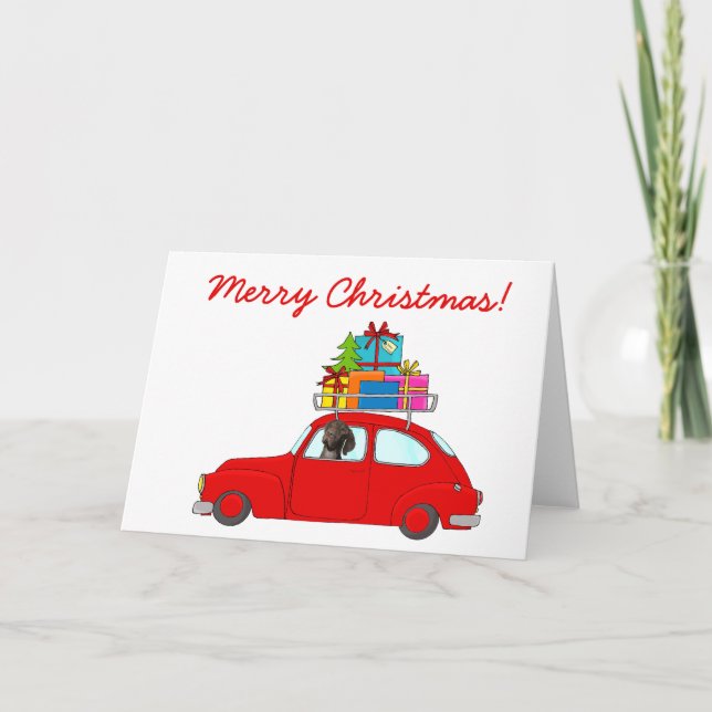 Glossy Grizzly Christmas Card (Front)