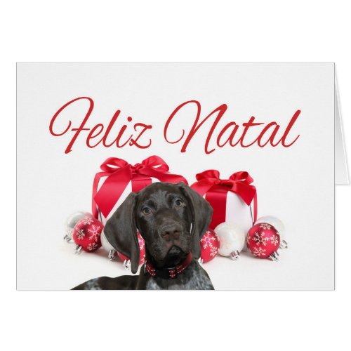 Glossy Grizzly Christmas Feliz Natal