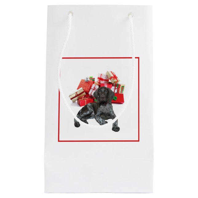 Glossy Grizzly Christmas Gift Small Gift Bag (Front)